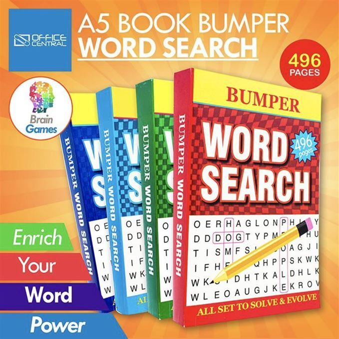 A5 Book Bumper Word Search 496 Pages - Randomly Selected- alt image 0