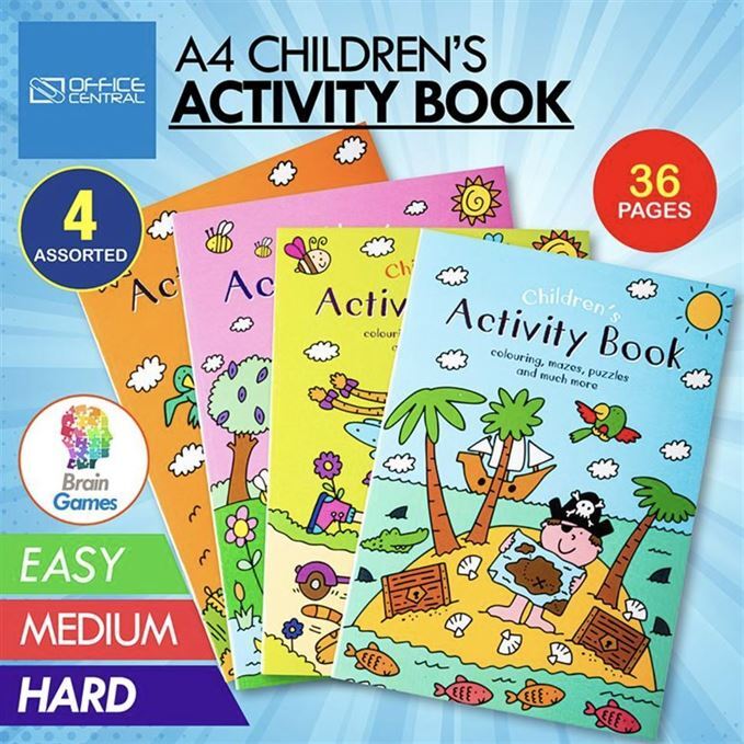 Children's Activity Book with Colouring, Mazes, Puzzles and Much More - Randomly Selected- alt image 0