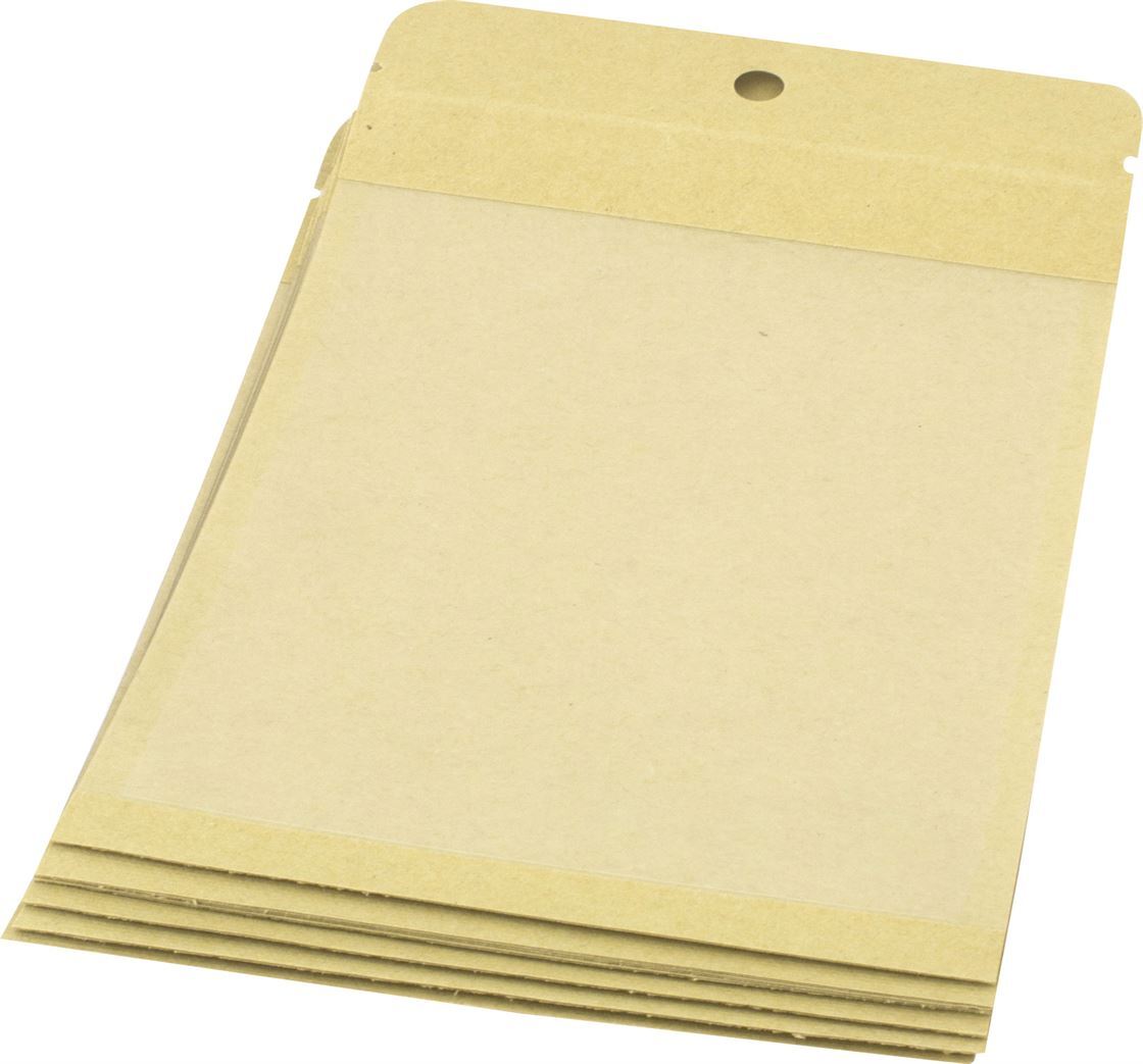 8pk Resealable Eco Brown Paper Bags 12cm x 17cm- alt image 0