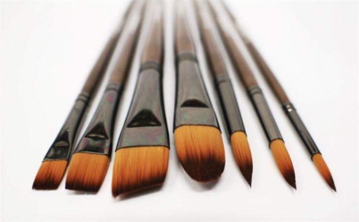 Mont Marte Paint Brush Set - Acrylic Brushes In Wooden Box 7pc- alt image 0