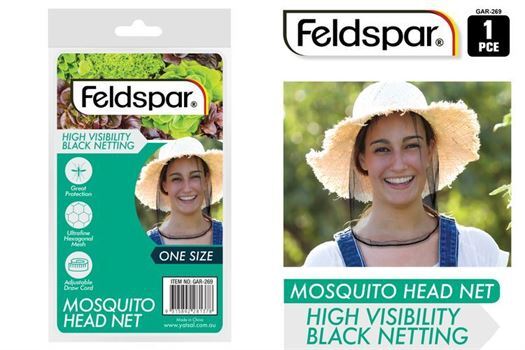 Mosquito High Visibility Black Head Netting- alt image 0