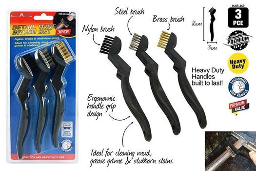 Detail Wire Brush Set 3 Pack- alt image 0