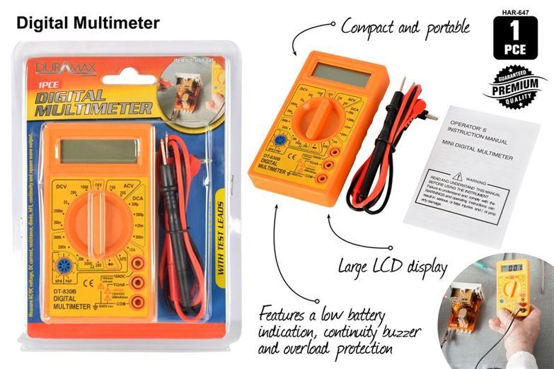 Digital Multimeter Multi Tester Ohmmeter AC DC Voltmeter LCD Digital Multimeter- alt image 0