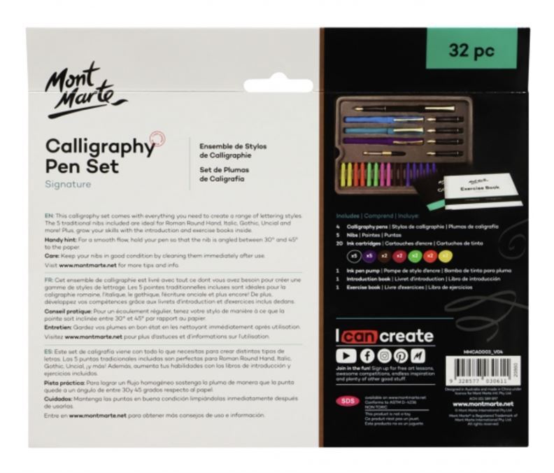 Mont Marte Signature Calligraphy Pen Set 32pc- alt image 0