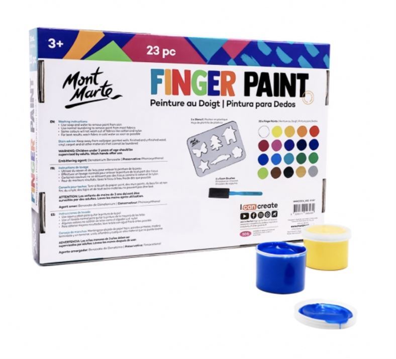 Mont Marte Kids - Finger Paint Set 23pc x 35ml- alt image 0