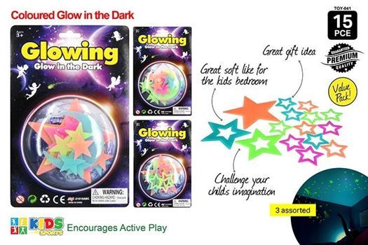 15pcs Space Glow In The Dark Stars Baby Kid Bedroom Luminous Fluorescent Wall Stickers- alt image 0