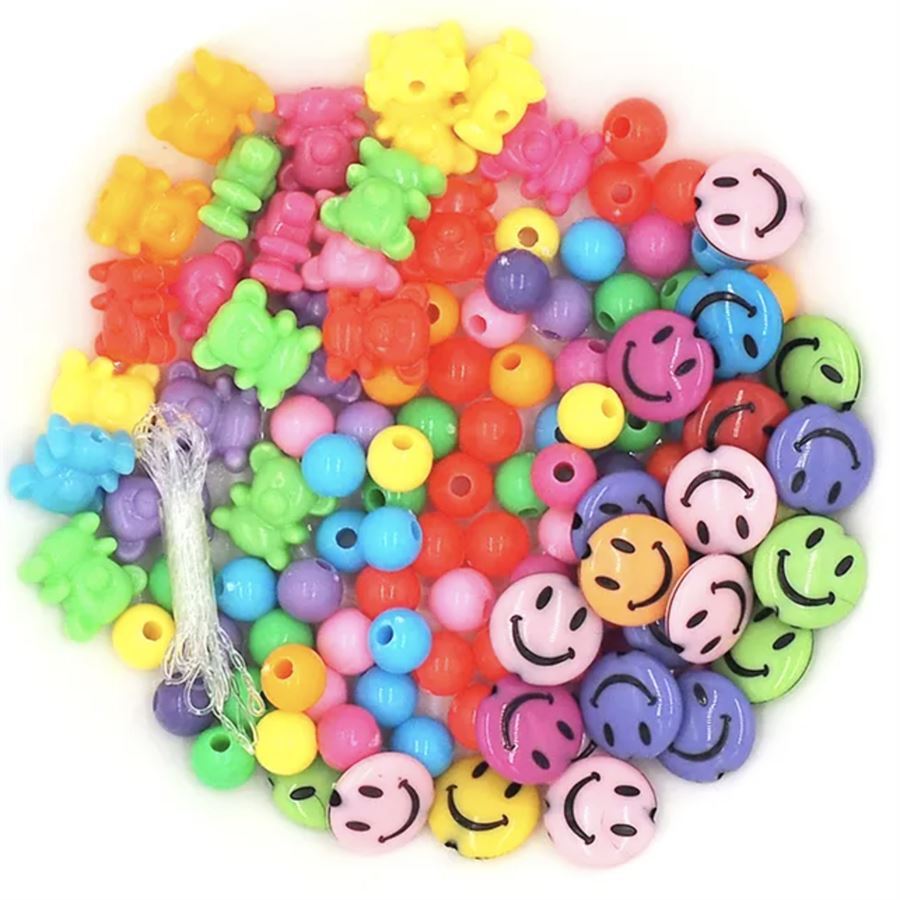 Value Craft Bead Plastic Triple S.Face 1M Thread 40g