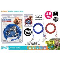 Pawise Tieout Cable 4.5M Max 27kg Dog - Randomly Selected- alt image 0