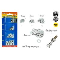 192pc Flat Spring Washers Assorted Sizes 3mm 4mm 6mm 8mm- alt image 0