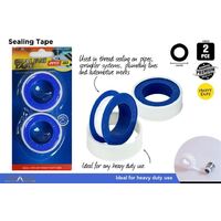 2 x White Teflon Tape Rolls Plumbing Plumber Water Leaks Sealing Tapes 4M- alt image 0