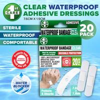 Bandage Waterproof Clear Adhesive 76mm x 19mm 20 Pack- alt image 0