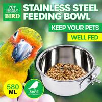 Bird Feeder Stainless Steel 12.5cm 580ml- alt image 0