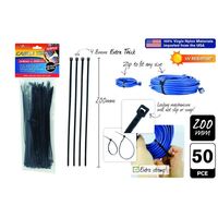 50pce Cable Ties-4.8x200mm-Black- alt image 0