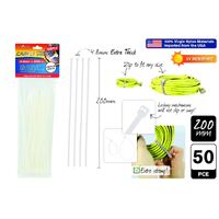 50pce Cable Ties-4.8x200mm-White- alt image 0