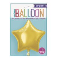 Gold Star 50cm Foil Balloon- alt image 0
