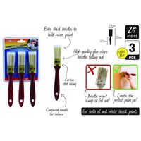 3pce Paint Brush Set-25mmW/20cmH- alt image 0
