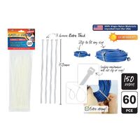 60pce Cable Ties-3.6x150mm-White- alt image 0