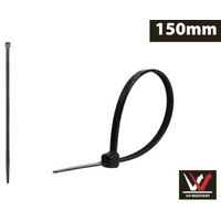 60pce Cable Ties 3.6x150mm Black- alt image 0