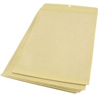 6pk Resealable Eco Brown Paper Bags 15cm x 24.5cm- alt image 0