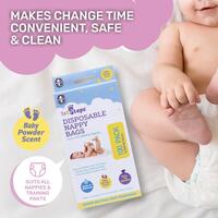 Nappy Bag Disposable 100pc 17cm x 34cm Baby Powder Scented- alt image 0