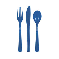 Royal Blue Assorted Reusable Cutlery 18 Pack- alt image 0