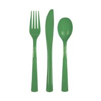 Emerald Green Assorted Reusable Cutlery 18 Pack- alt image 0