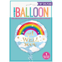 45cm Rainbow Get Well Soon Foil Balloon- alt image 0