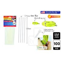 100pce Cable Ties-2.5x100mm-White- alt image 0