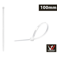 100pcs Cable Ties 2.5x100mm White Zip Ties Plastic- alt image 0