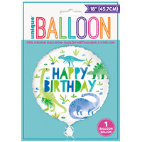 Dinosaur - Happy Birthday Foil Balloon 45cm- alt image 0
