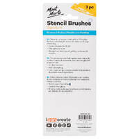 Mont Marte Paint Brush Set - Professional Stencil Brush 3pc- alt image 0