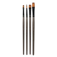 Mont Marte Gallery Series Paint Brush Set - Acrylic 4pc Artist Painting Brush Set Taklon- alt image 0