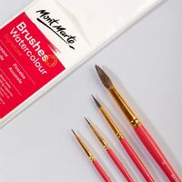Mont Marte Gallery Series Paint Brush Set - Watercolour 4pc- alt image 0