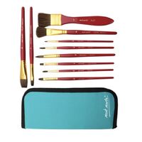 Mont Marte Signature Paint Brush Set - Watercolour Mixed Bristle In Wallet 11pc- alt image 0