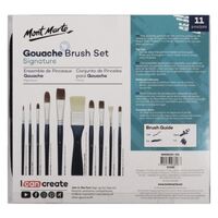 Mont Marte Signature Gouache Paint Brush Set - 11pc in Wallet- alt image 0