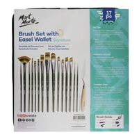 Mont Marte Signature Paint Brush Set - Artist Brushes In Easel Wallet 17pc- alt image 0