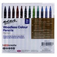 Mont Marte Premium Woodless Colour Pencils 24pc- alt image 0