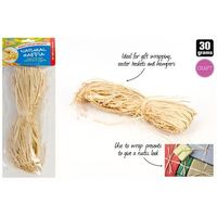 Craft Raffia 30g Natural Colour Craft Ribbon Paper Twine- alt image 0