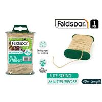 Feldspar Multipurpose Brown Hemp Jute Rope Twine String Cord 40m Length- alt image 0