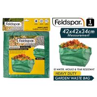 Feldspar Heavy Duty Reusable Lawn Garden Waste Leaf Bag 42x42x34cm- alt image 0