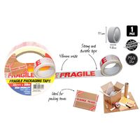 1pce FRAGILE Printed Tape-48mm x 50M- alt image 0