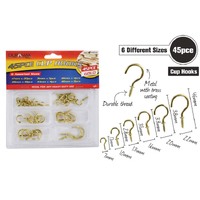 Duramax Hardware Brass Assorted 45pc Screw-in Cup Hooks Kit- alt image 0