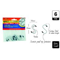 Steel S Shape Hooks with Grip 6pc 50mm Carbon Steel Kitchen Hanger Rack Clothes Hanging Plant Holders- alt image 0