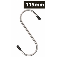 Steel S Shape Hooks with Grip 2pc 100mm Carbon Steel- alt image 0