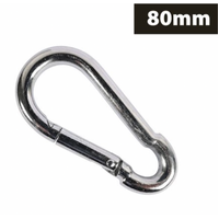 1pce CarabinerHook-8x80mm-Holds 500lbs- alt image 0