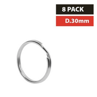 8pc Key Ring 30mm- alt image 0