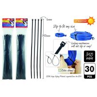30pce CableTies-4.8x350mm-Black- alt image 0