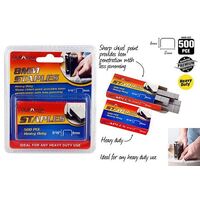 Heavy Duty 500pcs 8mm Staples Sharp Chisel Point- alt image 0