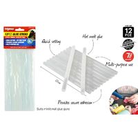 Hot Melt Clear Glue Gun Sticks - 12pc 7.5mm x 200mm- alt image 0