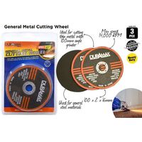 General Metal Cutting Wheels 3pc 10cm Diameter- alt image 0